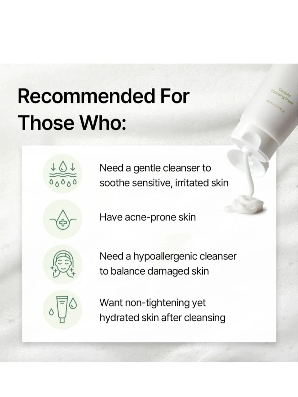 MIXSOON CENTELLA CLEANSING FOAM.